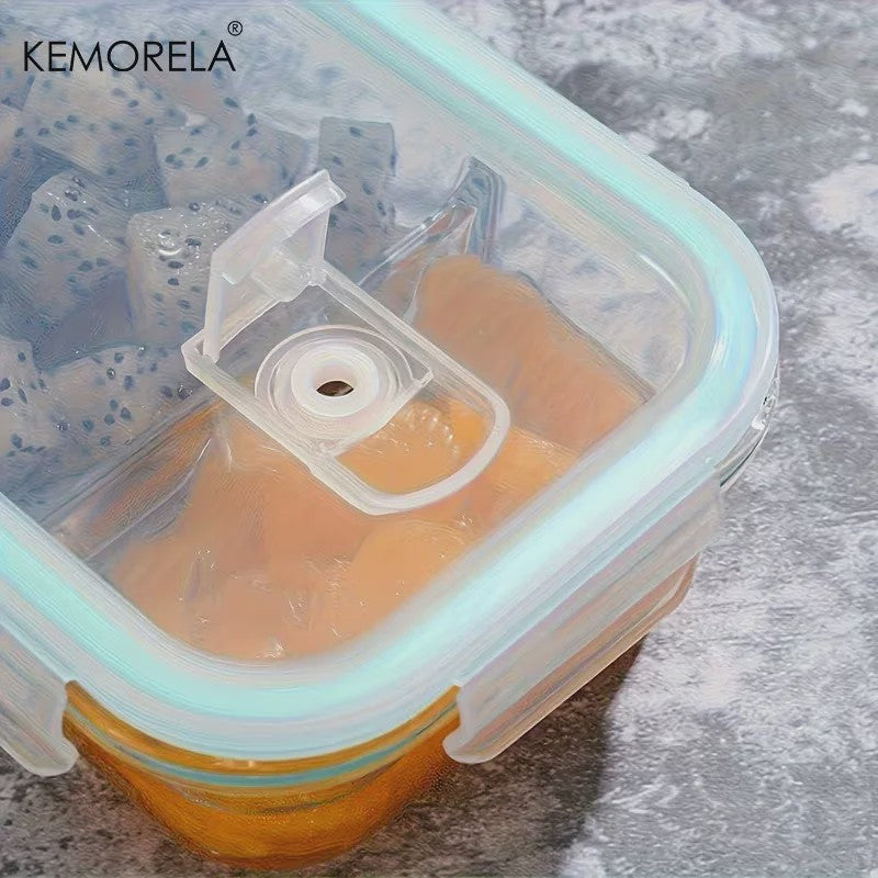 Glazen Lunchbox met 2/3 Compartimenten en Lekvrij Deksel - Herbruikbaar