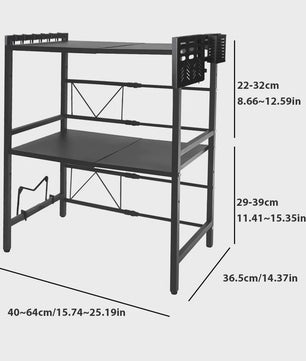 Verstelbare Magnetron Ovenrek - Keuken Organizer met Haken