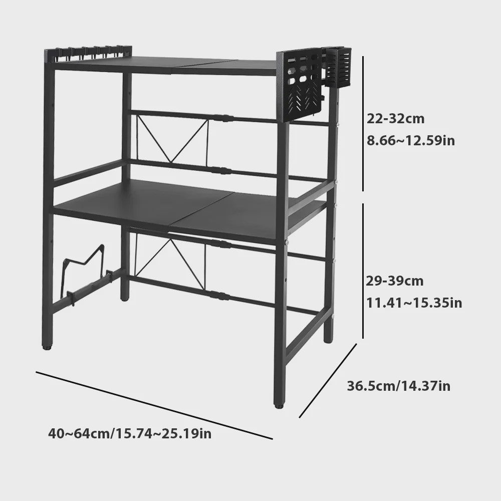 Verstelbare Magnetron Ovenrek - Keuken Organizer met Haken