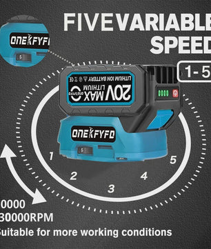 Accu Freesmachine met 5 snelheden - Borstelloze Motor - Houtbewerking & Frezen