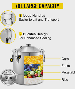 RVS Alcohol Distilleerder 20L-70L - Brouwen, Wijn & Moonshine Kit