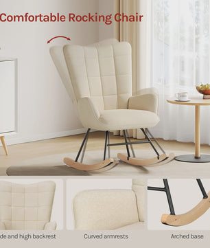 Comfortabele Schommelstoel met Zachte Zitting - Ergonomisch en Stijlvol voor Woonkamer of Slaapkamer
