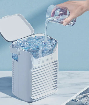 Draagbare Mini Airco Ventilator met Verneveling - USB Oplaadbaar, 650ml Tank, 3 Snelheden, Stil, Koeler voor Thuis & Kantoor