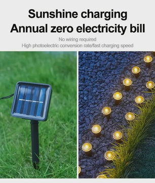 Solar LED Tuinpad Verlichting - Waterdicht & 8 Modi - Sfeervolle Buitenlamp
