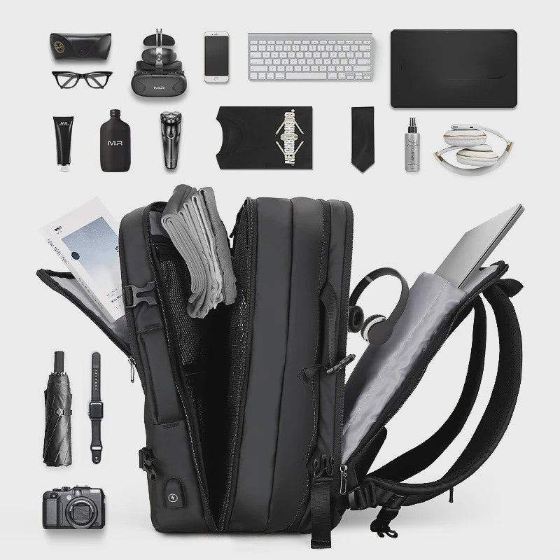 Mark Ryden 17 Inch Laptop Rugzak met USB Opladen - Ruim, Anti-diefstal & Zakelijk
