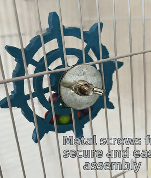 Roei/Stuurwiel Vogel Speelgoed Spinner met Kleurrijke Kralen - Plezier & Beweging voor Papegaaien