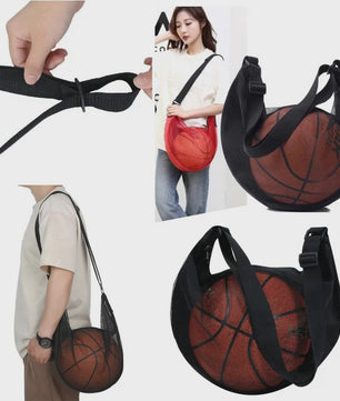 Sportbal Tas Mesh - Crossbody Balhouder voor Basketbal, Voetbal, Volleybal