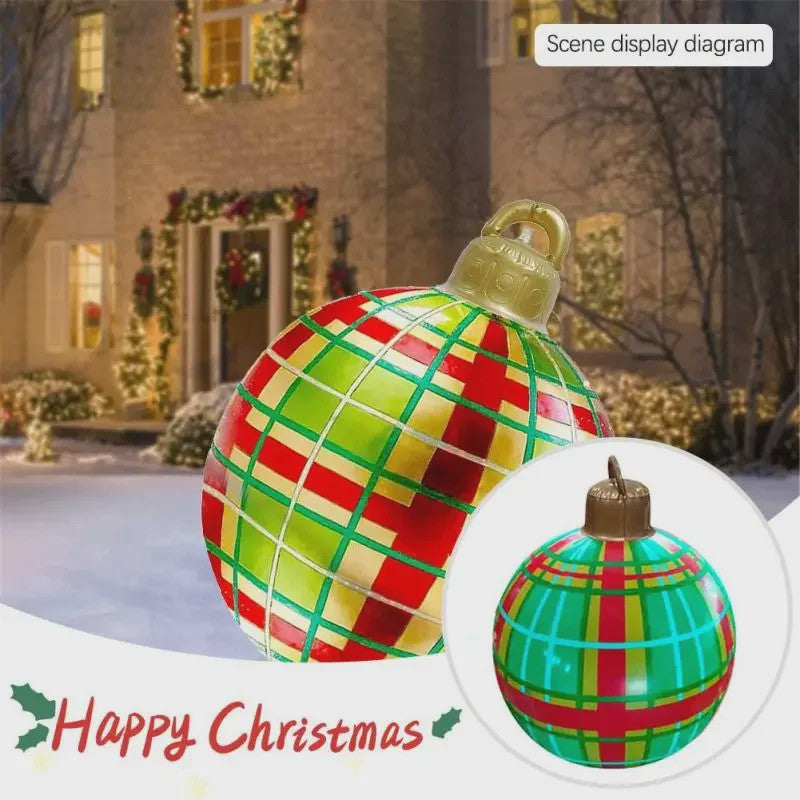 Opblaasbare Kerstbal 60cm - Grote Decoratie voor Buiten & Kerstboom