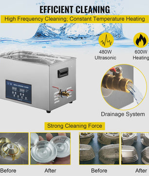 22L Digitale Ultrasone Reiniger met Verwarming en Dubbele Frequentie (28/40kHz)