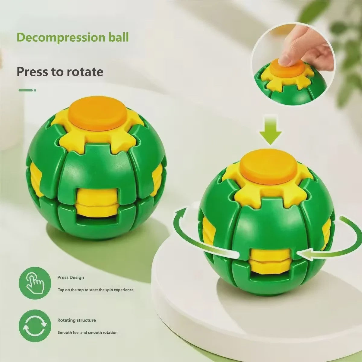 Draaiende Bal Fidget Spinner - Stressverlichtend Speelgoed voor Kinderen en Volwassenen