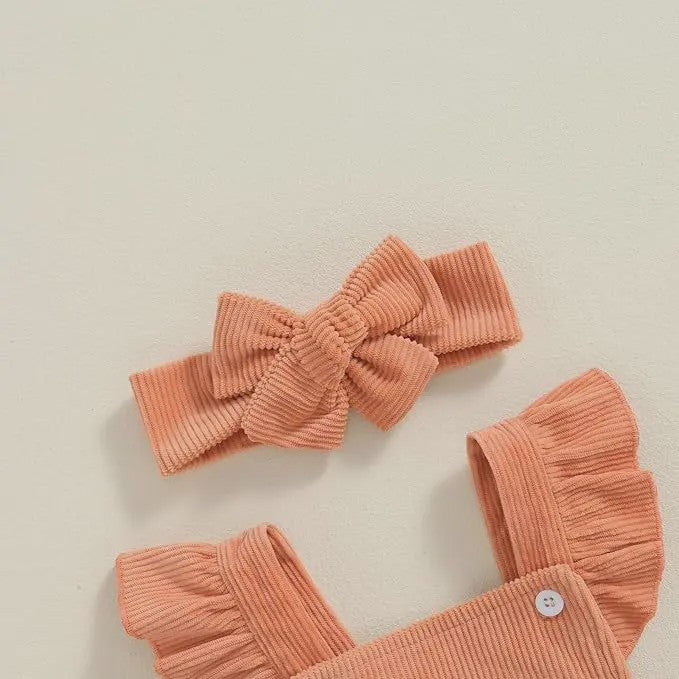 Schattige Halloween Baby Romper met Pompoenprint & Mutsje - 1-12 Maanden