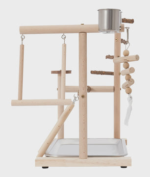 Houten Vogel Speeltoren met Ladder, Schommel en Voerbakjes