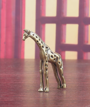 Koperen Giraffe Figuur - Decoratief Ornament voor Huis en Thee Ceremonie