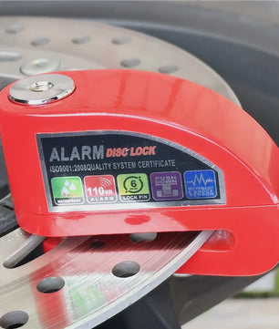 Waterdicht Motor Alarm Schijfrem Slot - Anti-diefstal Beveiliging voor Motor & Fiets + Herinneringskabel