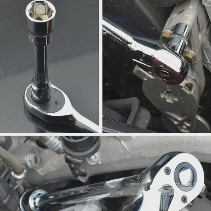 Professionele Ratel Sleutel Set - 1/4", 3/8", 1/2" - Compleet Gereedschap voor Auto Reparatie
