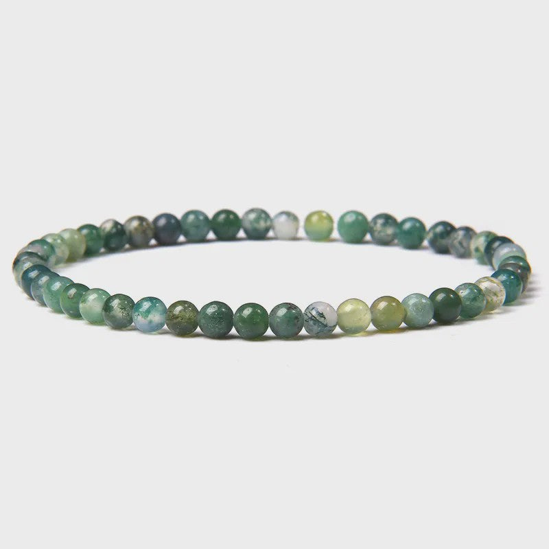 Natuursteen Armband met Kwarts, Kattenoog, Jades & Aquamarijn Kralen - Stretch Bangle voor Dames & Heren