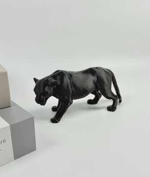 Set van 5 Unieke 3D Geprinte Zwarte Beeldjes: Weerwolf, Paard, Kat, Griffioen & Vleermuis