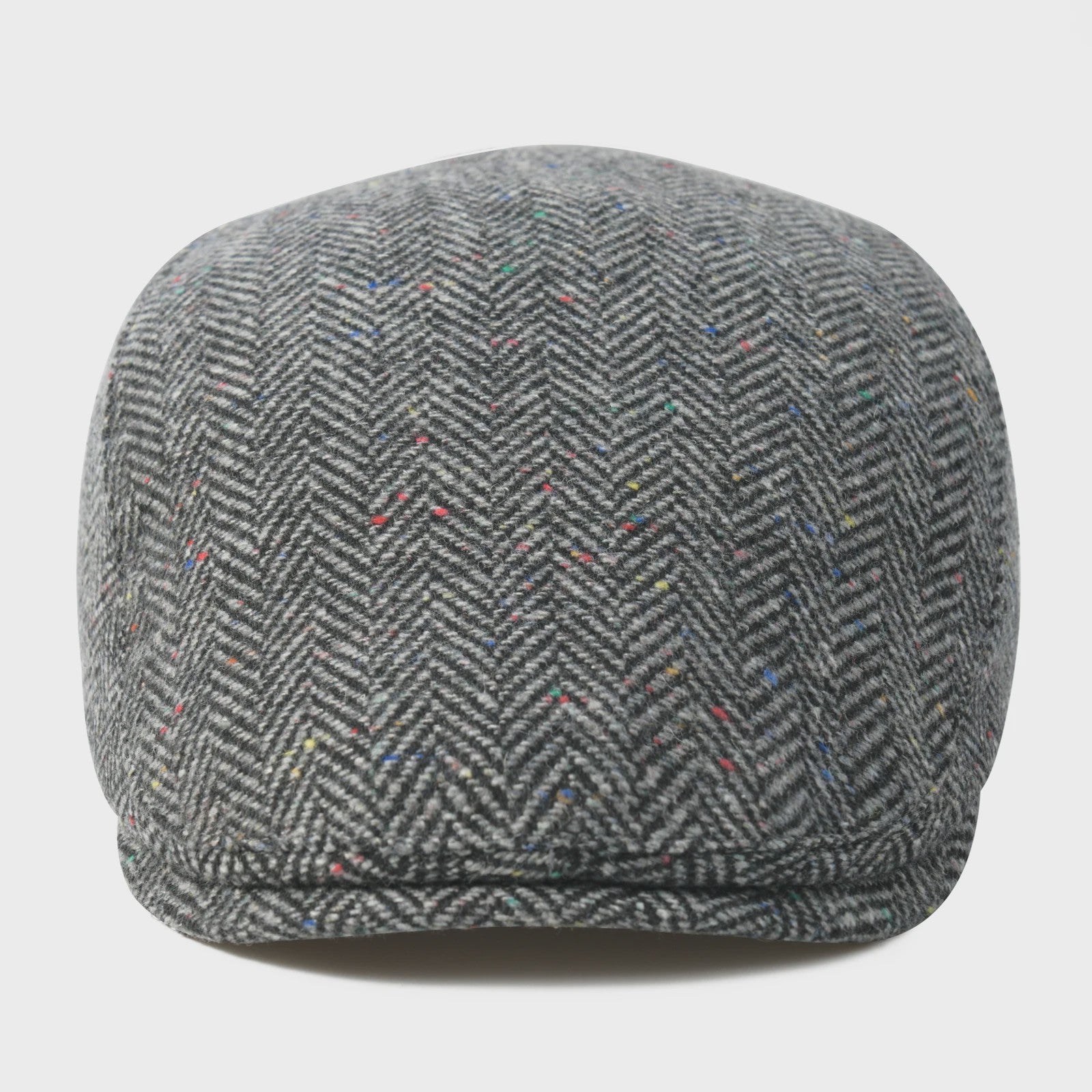 Heren Visgraat Wolmix Flat Cap - Stijlvolle Newsboy & Gatsby Pet voor Winter & Outdoor