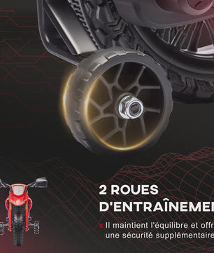 Elektrische Kinder Crossmotor 6V - Met 2 Motoren, Claxon en Zijwieltjes - Leeftijd 3-8 Jaar