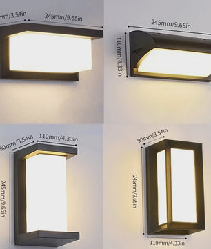 Set van 2 Waterdichte LED Buitenmuurverlichting met Bewegingssensor - IP66 - Tuin, Terras & Balkon