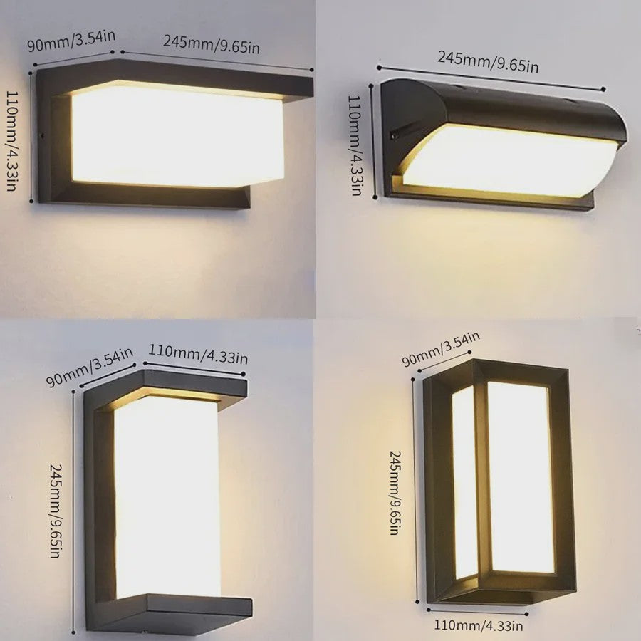Set van 2 Waterdichte LED Buitenmuurverlichting met Bewegingssensor - IP66 - Tuin, Terras & Balkon
