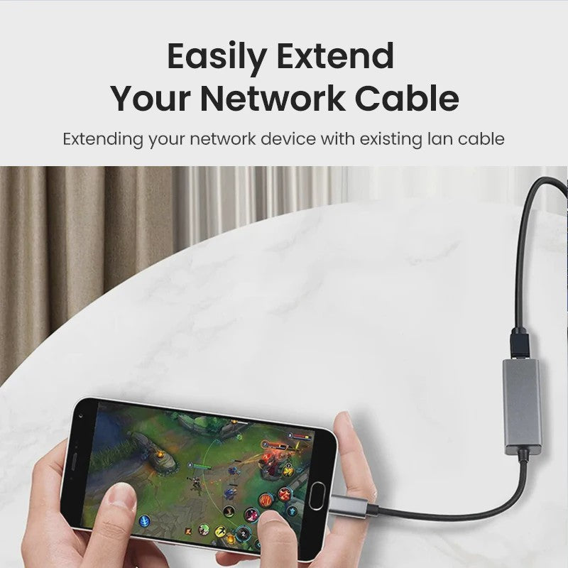 Gigabit Ethernet Adapter: USB-C & USB-A naar RJ45 (1000Mbps)