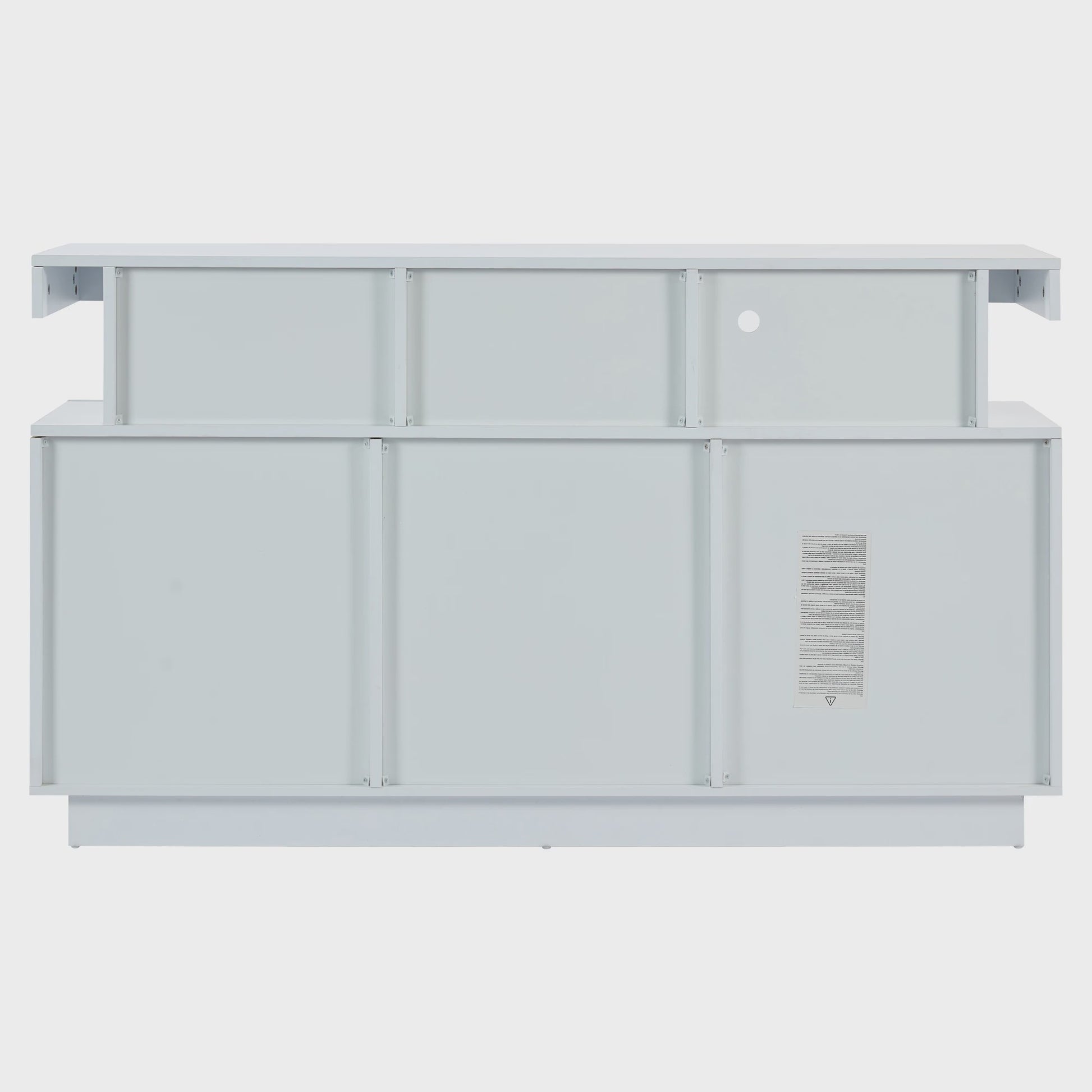 Moderne Dressoir 140cm Hoogglans Wit met LED Verlichting en 16 Kleuren