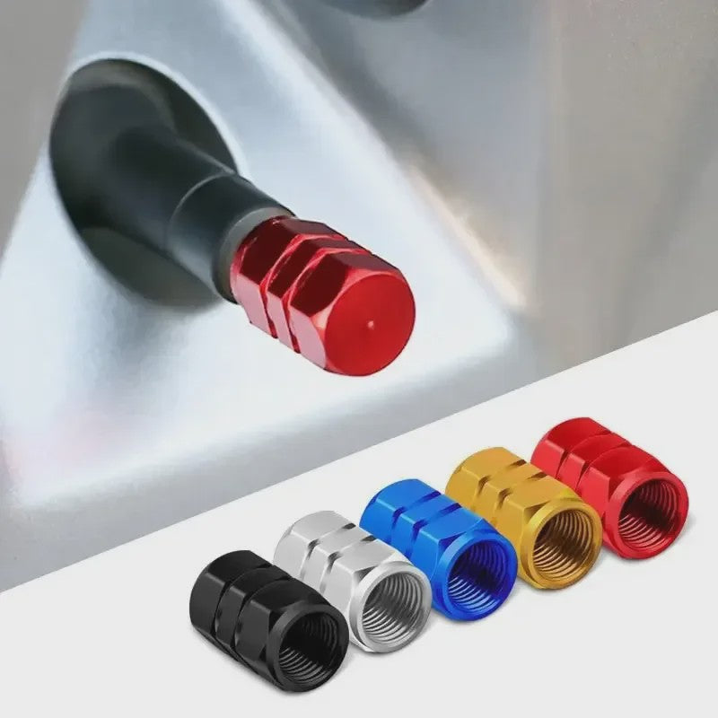 Set Aluminium Ventieldopjes - Universeel voor Auto, Motor, Fiets - Stof- en Waterdicht