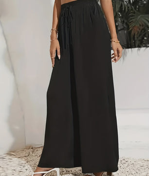 Zomerse Plus Size High Waist Straight Leg Broek - Comfortabele Stretch Stijl