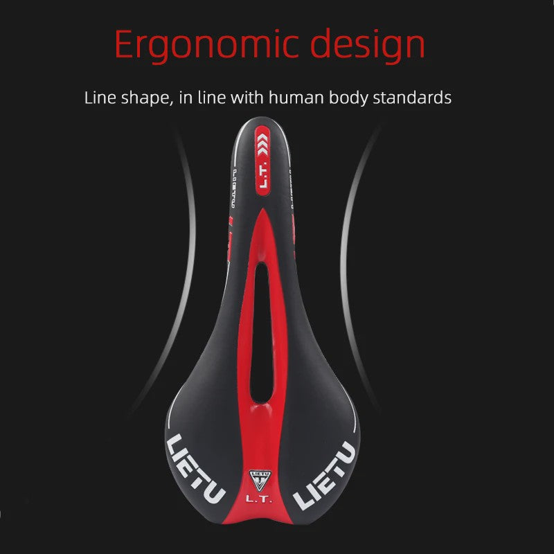 LIETU Fietzadel - Comfortabel MTB & Racefiets Zadel met Siliconen Gel Kussen en Antislip Grip
