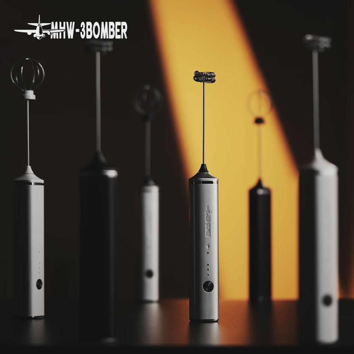 Elektrische Melkopschuimer MHW-3BOMBER met Dubbele Gardes & USB-C Opladen