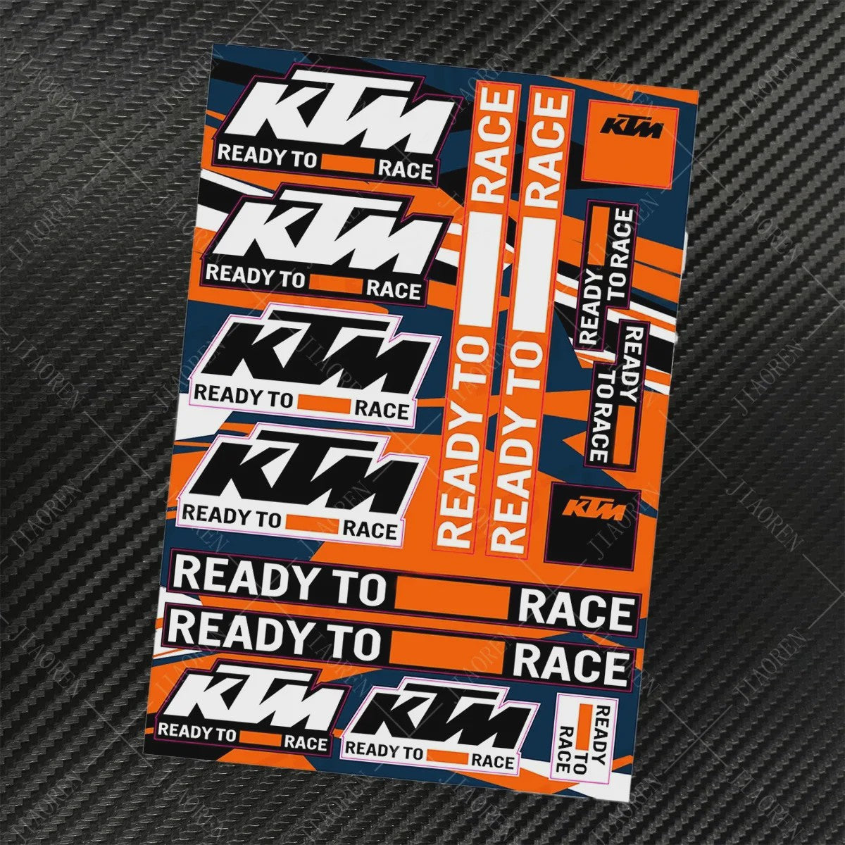 KTM "Ready To Race" Motor Stickers Set - Logo's & Decals voor Duke, RC390, Adventure