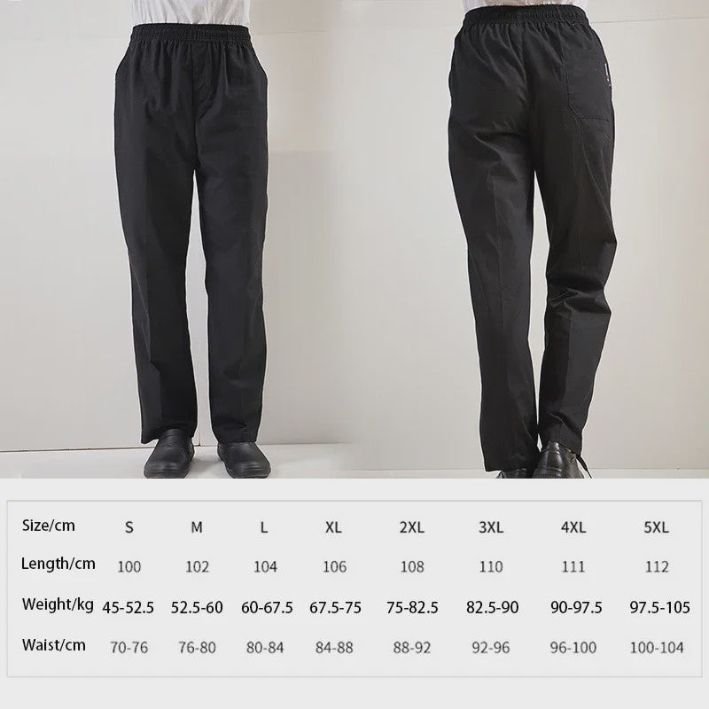 Unisex Koksbroek Zwart - Comfortabele Werkbroek voor Horeca Personeel
