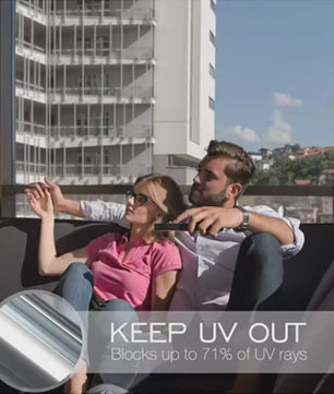 Privacy Raamfolie Spiegel Effect - Zonwerend, Warmte- en UV-bescherming