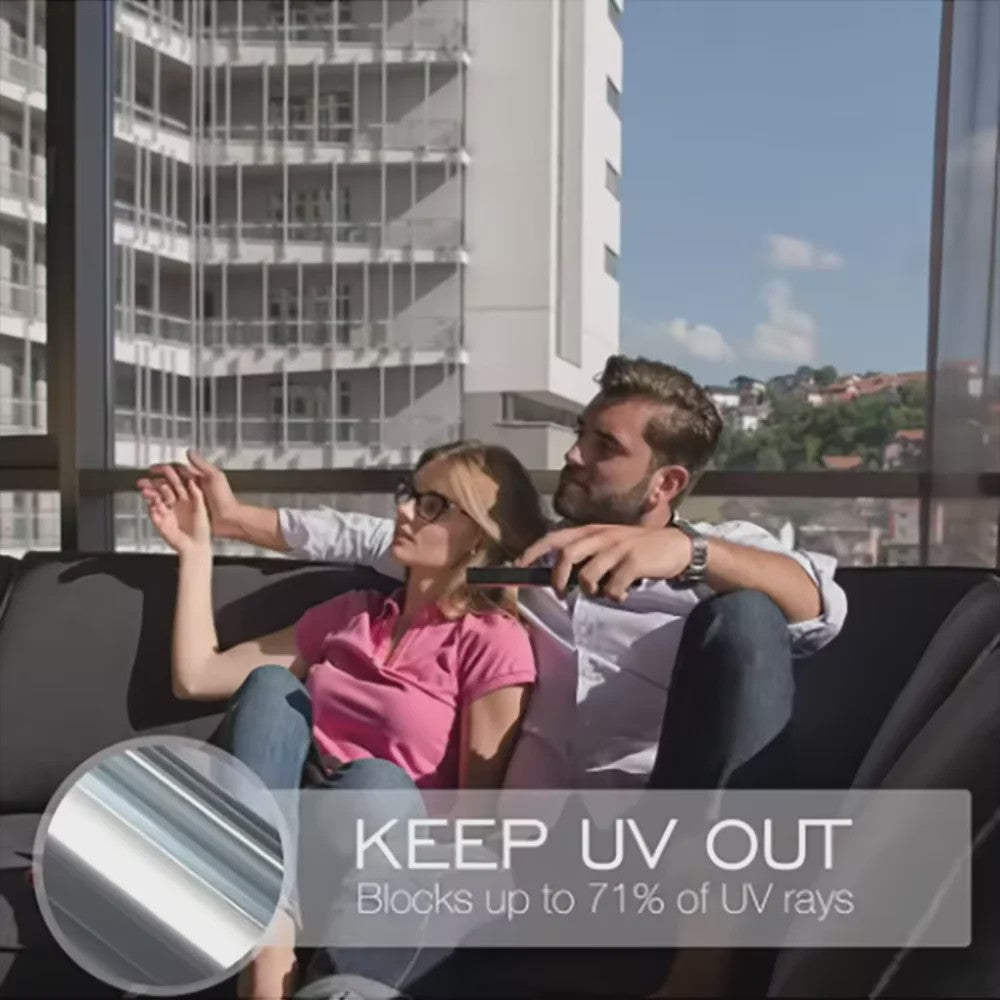 Privacy Raamfolie Spiegel Effect - Zonwerend, Warmte- en UV-bescherming