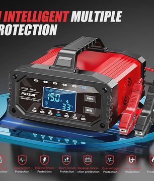 Slimme Acculader 12V 15A / 24V 5A voor Auto, Motor, Gel, AGM, LiFePO4 Batterijen