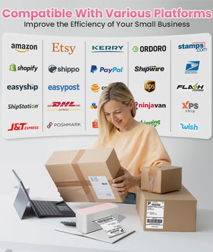 Phomemo PM-241BT Bluetooth Labelprinter - Draadloos Printen voor Verzending & Producten