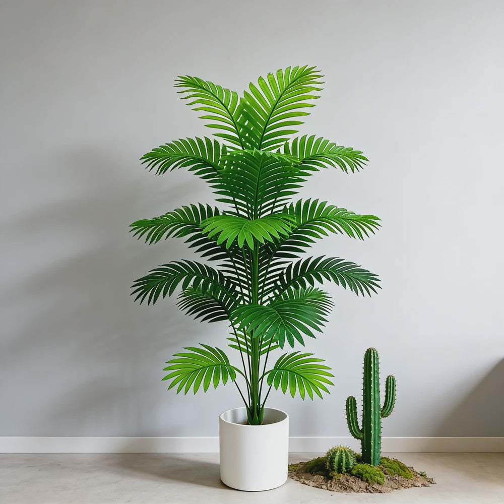 Kunstpalmboom 60-80cm Hoog - Realistische Kunstplant voor Binnen Decoratie