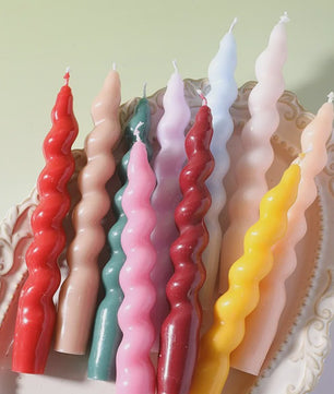 Set van 2 Gekleurde Spiraalkaarsen - Soja Was Aromatherapie Kaarsen voor Huisdecoratie & Cadeau