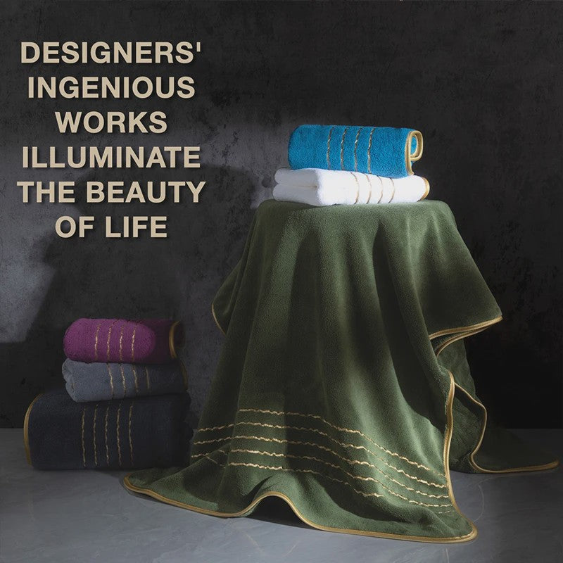 Luxe 8-delige Koraal Fleece Handdoekenset - Zacht, Absorberend & Sneldrogend