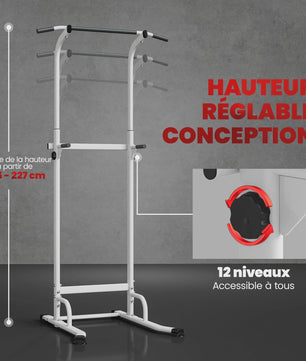 Krachtstation Power Tower: Verstelbaar voor Pull-ups, Dips & Bodybuilding Thuis