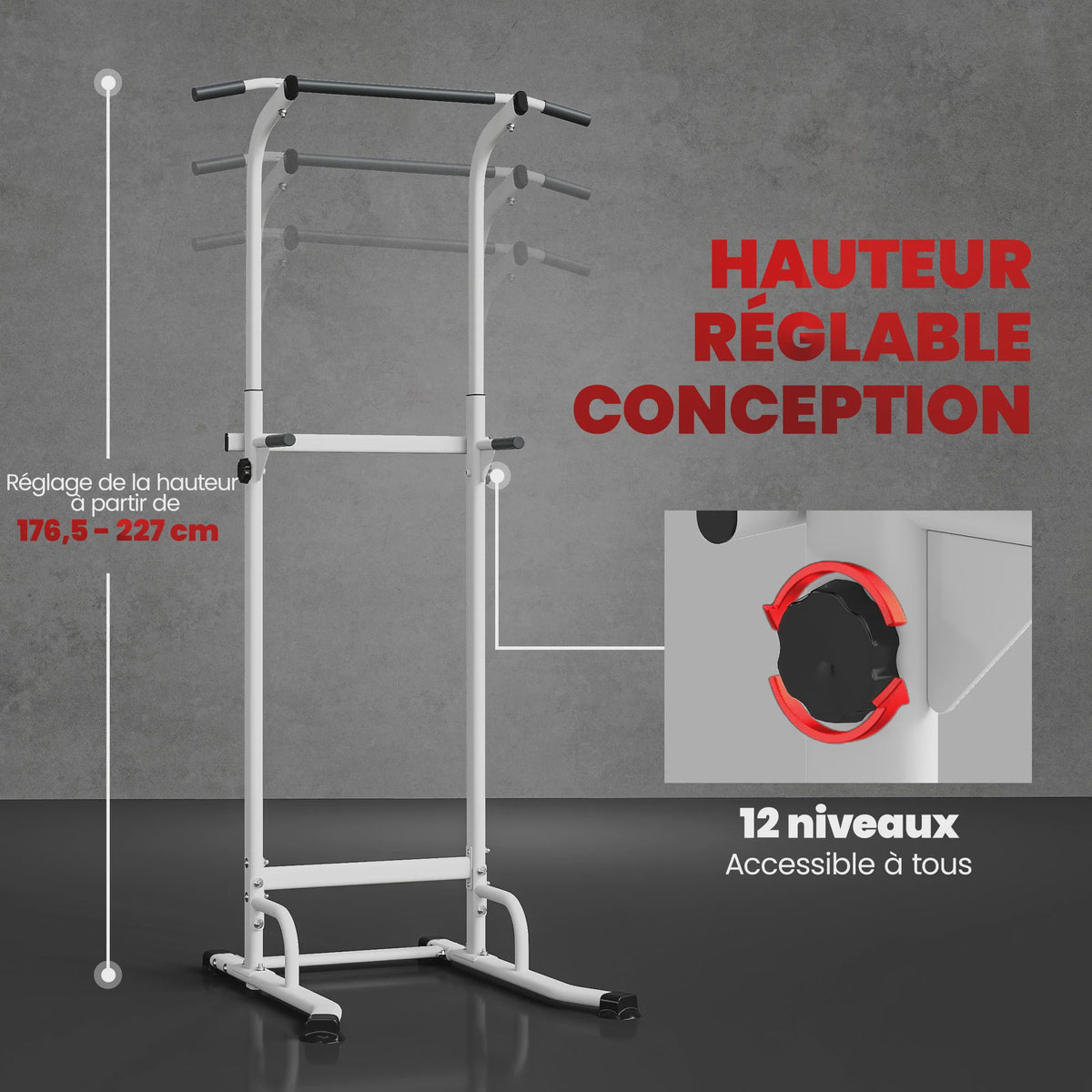 Krachtstation Power Tower: Verstelbaar voor Pull-ups, Dips & Bodybuilding Thuis