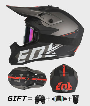 Off Road Motorcross Helm met Vizier & Goggles - Veilig & Comfortabel