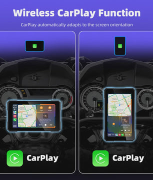 5" Motorfiets Display met Draadloze CarPlay & Android Auto, Navigatie, Siri/Google Assistant, IP67 Waterdicht