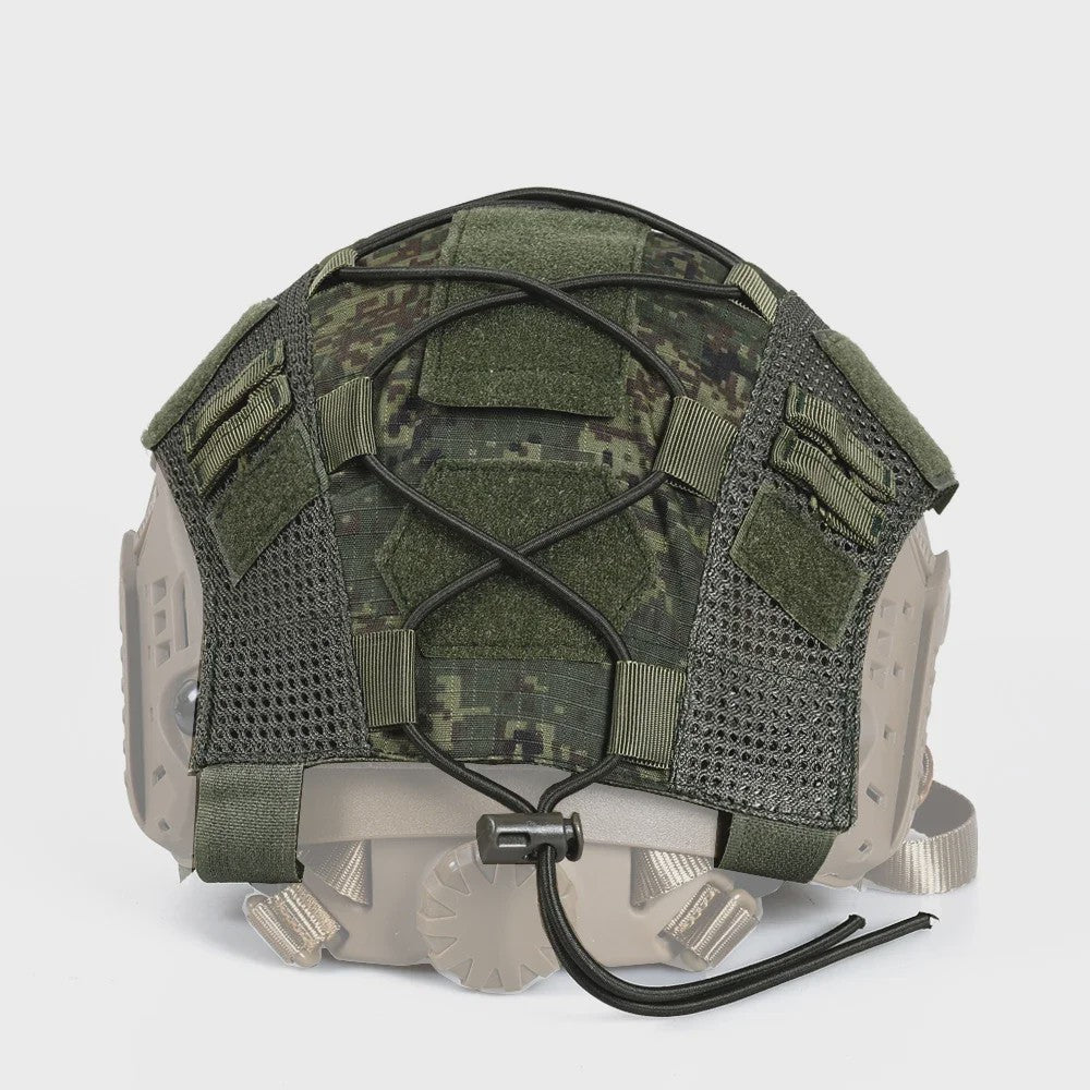 Tactische Helm Cover met Elastisch Koord voor Fast Helm - Airsoft & Paintball Camouflage