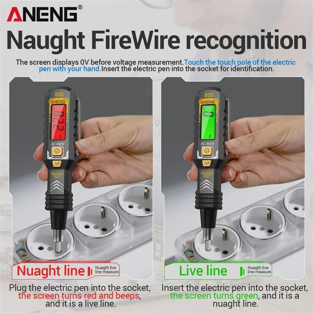 ANENG B20 Spanningsmeter & Schroevendraaier Pen - Dubbelzijdig, Digitaal Display