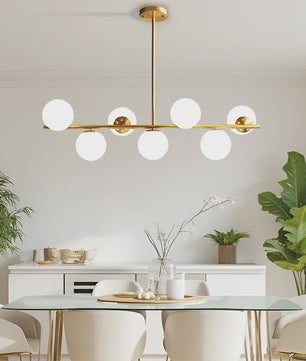 Moderne Magische Bonen Glas Kroonluchter - 6/7 Lampen - Goud/Zwart