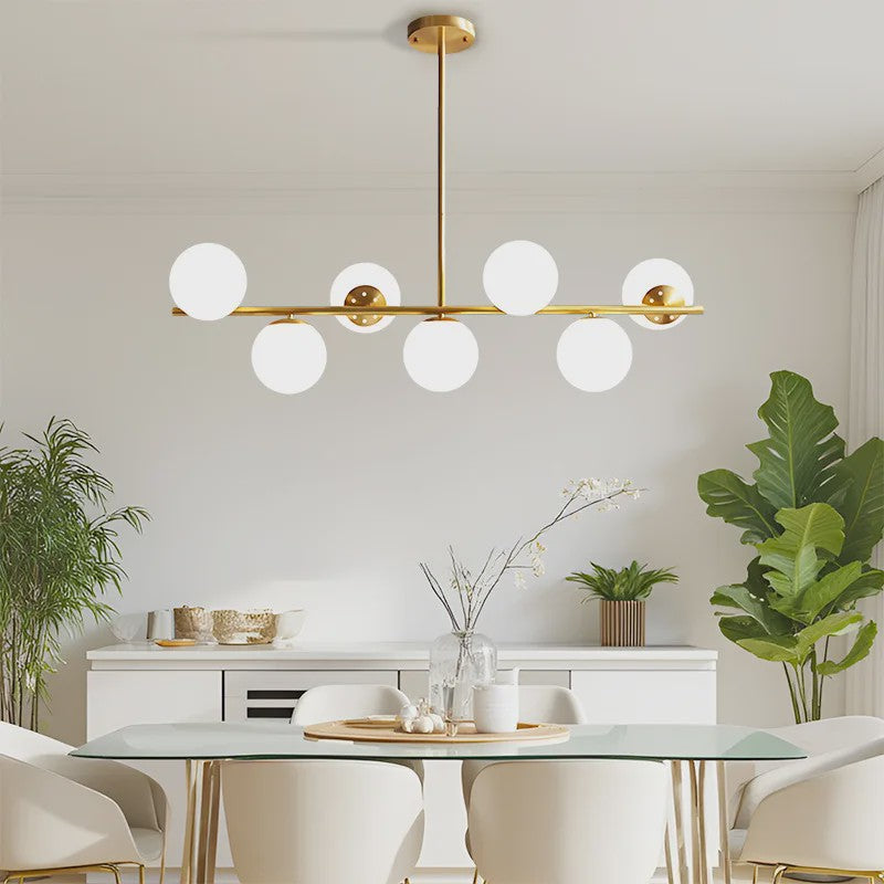 Moderne Magische Bonen Glas Kroonluchter - 6/7 Lampen - Goud/Zwart