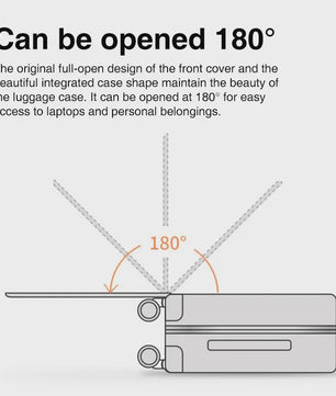 Mixi Aluminium Frame Koffer - Handbagage met Vooropening & 180° Opening