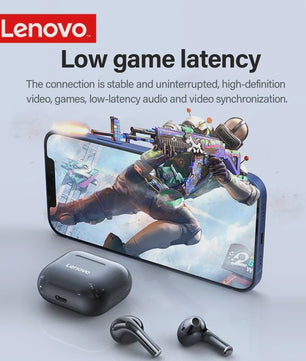 Lenovo LP40 Draadloze Oordopjes - TWS Bluetooth 5.0, Touch Control, Sport & Stereo Geluid
